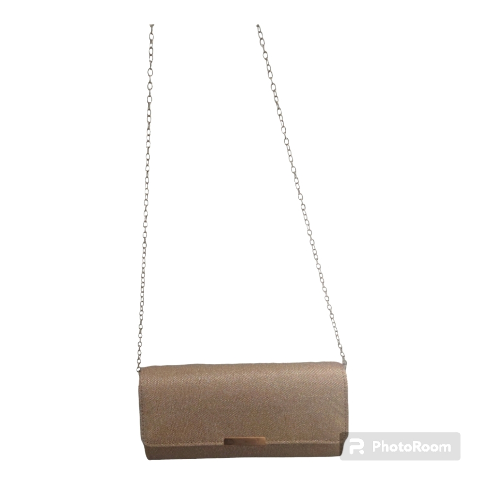 Evening Classy Gold Sparkle Clutch Flap Bag Metallic